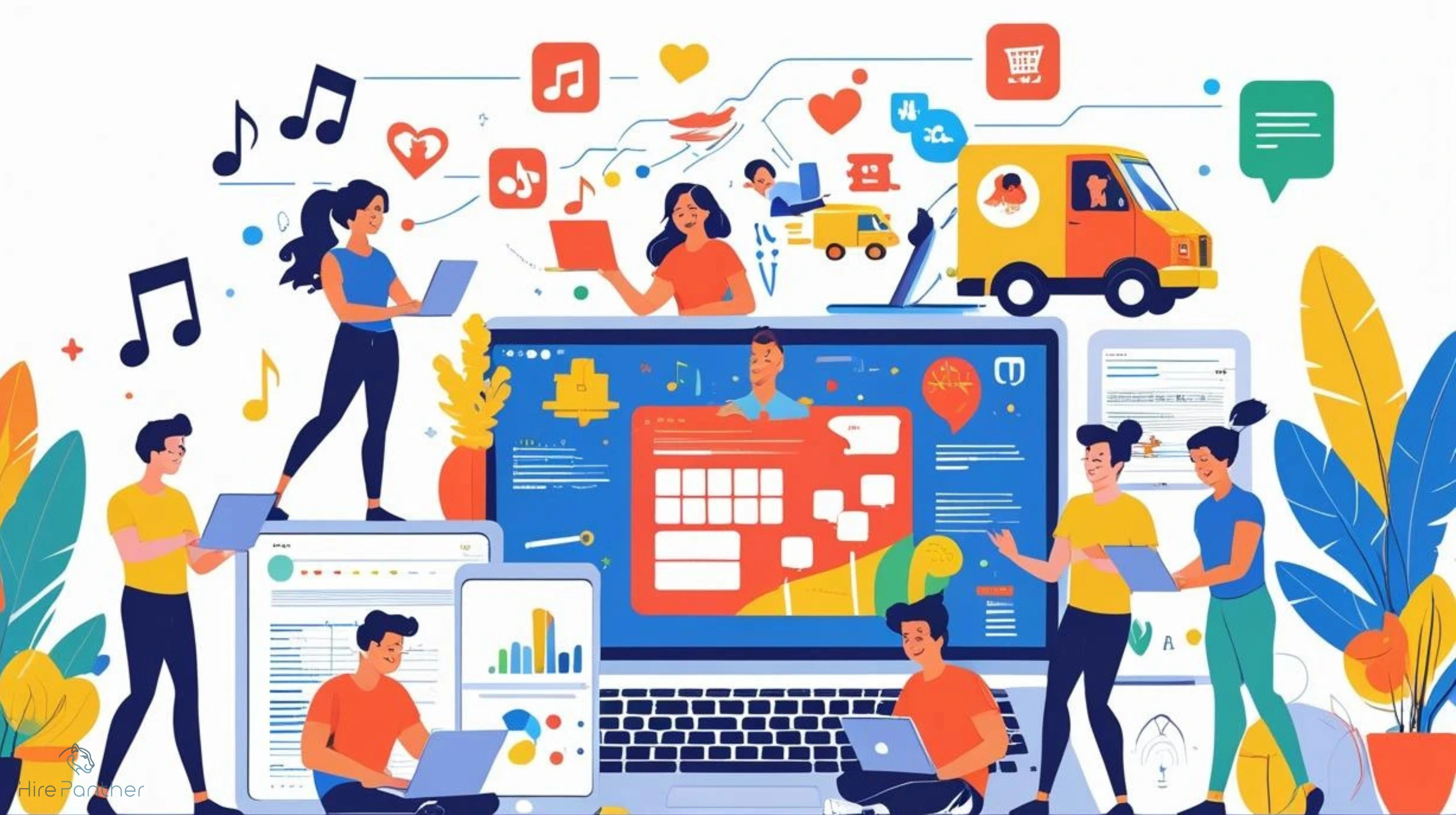 Illustration of Ai driven gig process